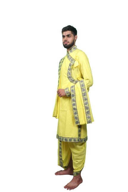 Bhagalpuri Bagalbandhi Set (Lemon peacock)
