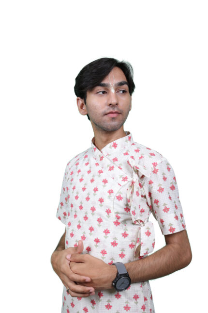 Cotton Printed Short Bagalbandhi – Youth Edition White